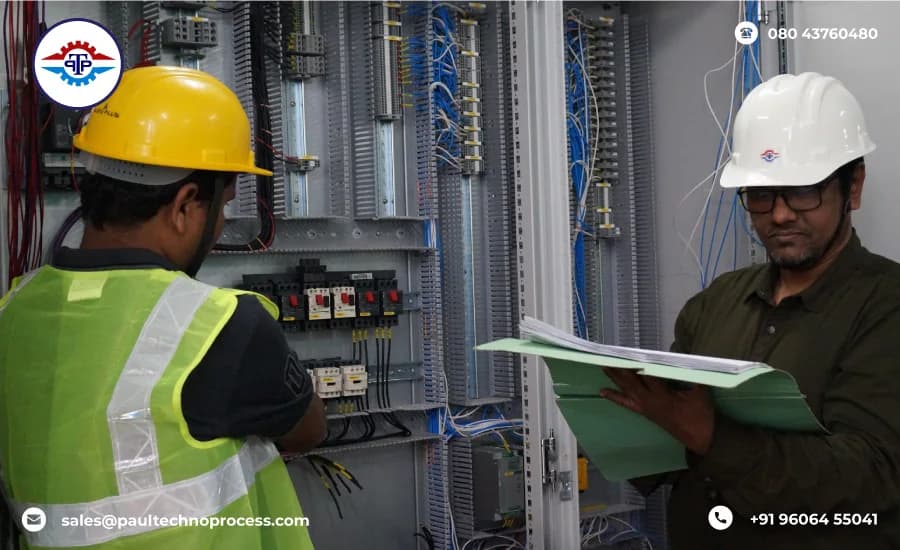 Industrial control panel and operator interface in a process plant